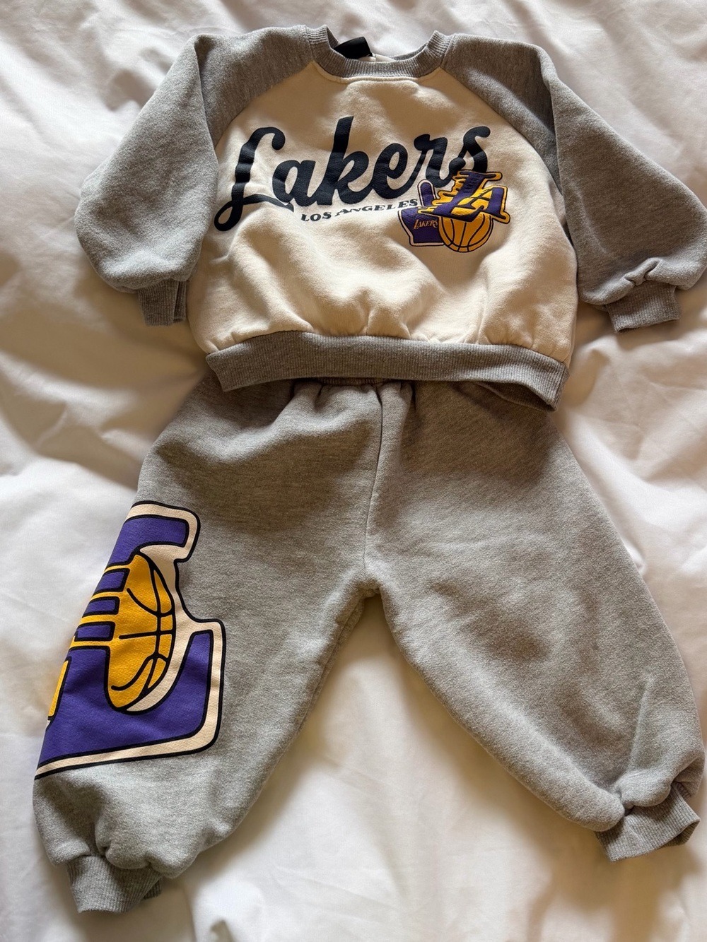 Zara Kids NBA Lakers Two Piece Sweat Set 3 Years - Picture 2 of 8